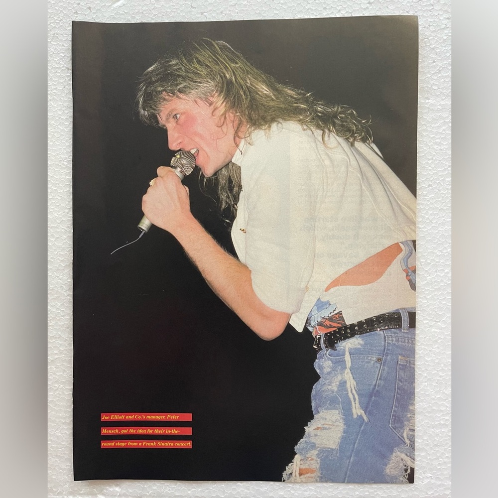 Vintage Def Leppard Joe Elliott Pinup